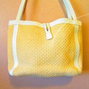 Maxximum Yellow Woven Shoulder Bag